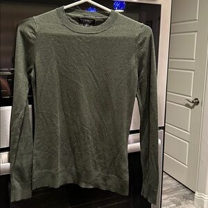 Banana Republic Dark Green Silk Cashmere Knit, Crewneck, XS